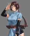 brown hair martial artist knife sword eastern