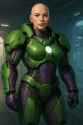 Futuristic Warrior in Power Suit