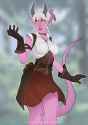 pinky tiefling lass
