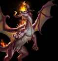 dragon red fire horns blackbackground