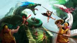 Agartha vs Mictlan Battle Artwork images.steamusercontent