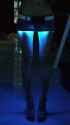 asian gamer girl glowing vagina skirt led