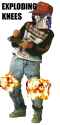 Exploding knees