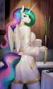 3523855__safe_artist-colon-carat_princess+celestia_alicorn_anthro_g4_bathrobe_breasts_busty+princess+celestia_canter+calendar_clothes_female_looking+at+you_robe