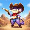 species_rattata, , , cowboy outfit, shortstack, chibi, on model, ass , wild west s-1153983120