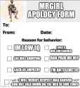 apology form