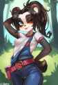 1girl, solo, li li stormstout, warcraft, pandaren, furry, furry female, alternat s-3035158362