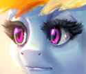 1990482__safe_anonymous+artist_rainbow+dash_big+eyelashes_bust_eye_eyes_low+resolution_pony_portrait_realistic_solo_uncanny+valley