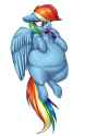 1265059__safe_solo_rainbow+dash_belly+button_tongue+out_food_fat_belly_chubby_big+belly