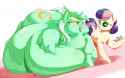 595733__safe_shipping_blushing_lesbian_lyra_lyra+heartstrings_bon+bon_fat_sweetie+drops_morbidly+obese