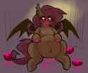 3439821__safe_artist-colon-graphenescloset_fluttershy_bat+pony_pony_g4_apple_bat+ponified_belly_belly+button_big+belly_fat_fattershy_flubberbat_flutterbat_food_