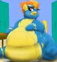 436229__solo_questionable_clothes_edit_bedroom+eyes_fat_spitfire_colored_wink_belly