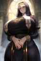 {nsfw}, high quality, very detailed, classical art, castlevania artstyle, nun, c s-505671359