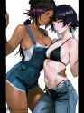 __shihouin_yoruichi_and_sui_feng_bleach_drawn_by_bion_insomn_bion__ccd469598eddd29b46224c723e8e7d0b