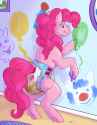 2427911__questionable_artist-colon-carnival-dash-tricks_pinkie+pie_earth+pony_pony_diaper_diaper+fetish_fetish_hoof+painting_messy+diaper_paint_poop_poopy+diape