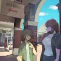 At the train station by Komu