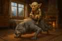 20250516_1127_Werewolf Workout in Chalet_simple_compose_01jvc6khvvfvevfxvdrpmwnrv6