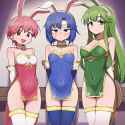 3girls, nsfw, kamidan, wagashi (dagashiya), pov, uncensored, looking at viewer, s-406623478