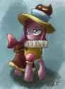 1169459__safe_artist-colon-leadhooves_chancellor+puddinghead_pinkie+pie_earth+pony_pony_g4_female_mare_pinkamena+diane+pie_ruff+28clothing29_solo