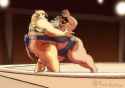 1721332742.roycefox_bessie_and_abby_sumo_wrestling_glazed
