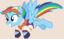 1165480__safe_artist-colon-dashiesparkle_artist-colon-hawk9mm_rainbow+dash_a+hearth&#039;s+warming+tail_absurd+res_clothes_ponyscape_simple+background_sno