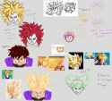 Saiyan hair sketches-min