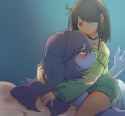 The Krusie Yuri cuddling at night