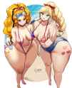 3638120__suggestive_artist-colon-chigusa_adagio+dazzle_applejack_human_g4_abs_absolute+cleavage_adagio+dat-dash-azzle_american+flag+bikini_applebucking+thighs_b