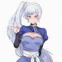 [[terasu_mc]], [[weiss schnee]], young and beautiful woman standing and smiling s-380555216