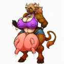 {{solo,}} female, species_cow, full-length portrait, huge breasts, nipple outline, s-398147726