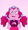 Flowers in her hair spinny