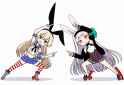 2girls, smug, side-by-side, fusion dance s-2950281600