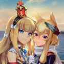 2girls, azur lane, impasto, painterly, painting (medium), {{realistic}}, [artis s-82752612