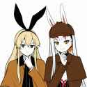 2girls, thinking, side-by-side, detective, sherlock holmes, looking ar viewer s-3314950133