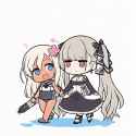 2girls, side-by-side, chibi, holding hands, walking s-1800274081