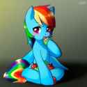 1304985__safe_artist-colon-sakotach_rainbow+dash_apple_blushing_eating_female_fruit_green+apple_herbivore_open+mouth_sitting_solo.jpg