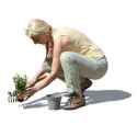 woman working in the garden