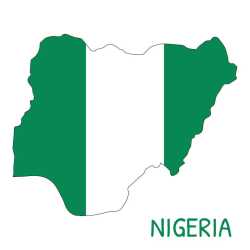 nigeria-national-flag-shaped-as-country-map-vector