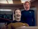 Data&#039;s face when Tasha is under the console
