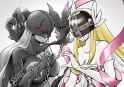 __angewomon_and_ladydevimon_digimon_drawn_by_ocarianya__cffa868516700d37420d4427283361cd