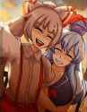 __fujiwara_no_mokou_and_kamishirasawa_keine_touhou_drawn_by_lad_der__8b7cb067559f61842c848334315c81c6