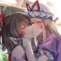 __hakurei_reimu_and_yakumo_yukari_touhou_drawn_by_kinese_katasutorohu__3656e771eaa5742e91ee801865225302