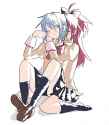 __miki_sayaka_and_sakura_kyoko_mahou_shoujo_madoka_magica_and_1_more_drawn_by_mermaidcandle__28d1285400eb7329b6399eb345492bca