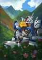__suletta_mercury_miorine_rembran_and_gundam_aerial_gundam_and_1_more_drawn_by_striking_carpenter__e4ef9c0ee5f9e9fb7c5ccf57561677af