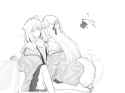 __miyagi_shiori_and_sendai_hazuki_shuuniichido_classmate_wo_kau_hanashi_drawn_by_sora_owomiya__8e3fa82e5ebd05475e2a1efd372cd594