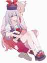 __fujiwara_no_mokou_and_kamishirasawa_keine_touhou_drawn_by_iwakoo__723c6e816fc2aebe57107e0991284160