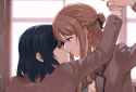 __miyagi_shiori_and_sendai_hazuki_shuuniichido_classmate_wo_kau_hanashi_drawn_by_kyo6159__9b376664b492607bfa62d51955004f8c
