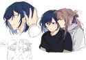 __miyagi_shiori_and_sendai_hazuki_shuuniichido_classmate_wo_kau_hanashi_drawn_by_brchyura__df476306b343dd1045d44f2f1273c802