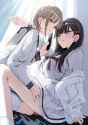 __yukihara_ayana_and_fukami_yuu_oboreru_bed_de_tenshi_no_negao_o_mitaidake_drawn_by_chigusa_minori__52378af6a319107cc6bdf941954fc0bb