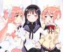 __akemi_homura_kaname_madoka_and_ultimate_madoka_mahou_shoujo_madoka_magica_drawn_by_yuimura3__da808a74cab57eef711294800698b89a